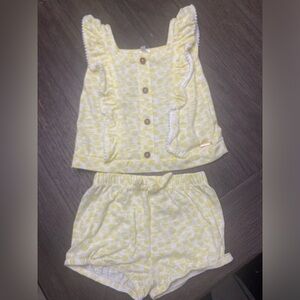 Tahari Baby 2Pc Set Yellow and White 4T
